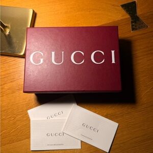 Gucci Burgundy Gift Box with Booklets - Authentic